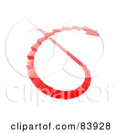 Royalty Free RF Clipart Illustration Of A Spiraling Red Arrow Forming Steps by Mopic