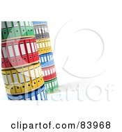 Poster, Art Print Of 3d Towers Of Colorful Organized Binders