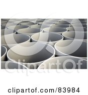 Royalty Free RF Clipart Illustration Of A 3d Background Of White Tubes by Mopic