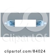 Royalty Free RF Clipart Illustration Of An Aerial View Of Two 3d Blue People Holding A Blank Sign by 3poD