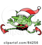Royalty Free RF Clipart Illustration Of A Jolly Walking Christmas Elf In Uniform by Zooco