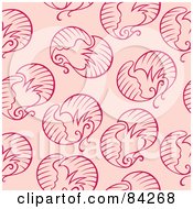 Royalty Free RF Clipart Illustration Of A Seamless Repeat Pattern Background Of Pink Seeds
