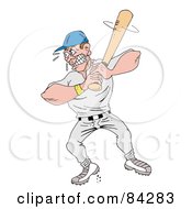Poster, Art Print Of Tough Baseball Player Up At Bat