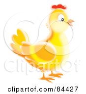 Happy Yellow Airbrushed Chicken