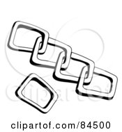 Royalty Free RF Clipart Illustration Of Black And White Linked Chains
