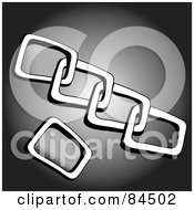 Royalty Free RF Clipart Illustration Of Linked Chains Over Gray And Black by Pams Clipart