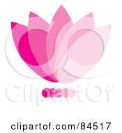 Royalty Free RF Clipart Illustration Of A Gradient Pink Floral Logo Design by Pams Clipart