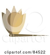 Royalty Free RF Clipart Illustration Of A Brown Floral Logo Design Element