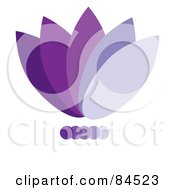 Royalty Free RF Clipart Illustration Of A Gradient Purple Floral Logo Design by Pams Clipart #COLLC84523-0007