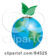 Poster, Art Print Of Green Plant Sprouting From Earth