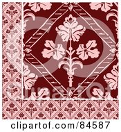 Seamless Repeat Background Of A Pink And Red Corner Design