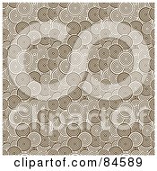 Poster, Art Print Of Seamless Repeat Background Of Brown Circle Designs