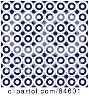 Poster, Art Print Of Seamless Repeat Background Of Blue And White Circles And Dots