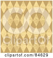 Poster, Art Print Of Seamless Repeat Background Of Grungy Beige And Tan Diamonds