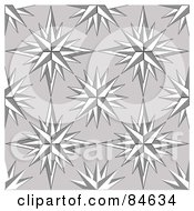 Royalty Free RF Clipart Illustration Of A Seamless Repeat Background Of Sharp Pointy Stars On Gray by BestVector