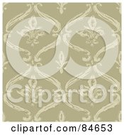 Royalty Free RF Clipart Illustration Of A Seamless Repeat Background Of Fleur De Lis Designs On Tan