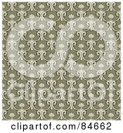 Poster, Art Print Of Seamless Repeat Background Of Beige Loops On Tan