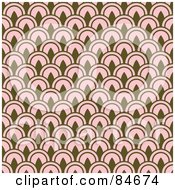 Royalty Free RF Clipart Illustration Of A Seamless Repeat Background Of Olive Green And Pink Circle Arches