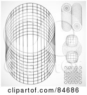 Royalty Free RF Clipart Illustration Of A Digital Collage Of Black And White Tube Graphics