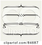 Royalty Free RF Clipart Illustration Of A Digital Collage Of Four Black And White Website Headers On White by BestVector