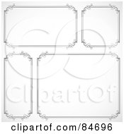 Royalty Free RF Clipart Illustration Of A Digital Collage Of Black And White Text Boxes Version 6