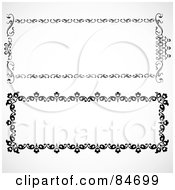 Royalty Free RF Clipart Illustration Of A Digital Collage Of Black And White Text Boxes Version 8