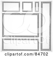 Royalty Free RF Clipart Illustration Of A Digital Collage Of Black And White Text Boxes Version 3