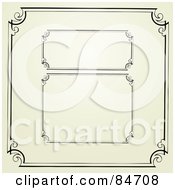 Poster, Art Print Of Royalty-Free Rf Clipart Illustration Of A Digital Collage Of Black Frames With Swirl Corners