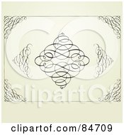 Poster, Art Print Of Digital Collage Of Swirly Design Elements And Border