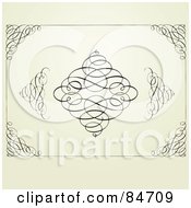 Royalty Free RF Clipart Illustration Of A Digital Collage Of Swirly Design Elements And Border