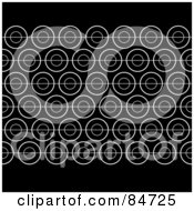 Poster, Art Print Of Seamless Repeat Background Of Black With White Circles