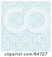Royalty Free RF Clipart Illustration Of A Seamless Repeat Background Of Blue And White Daisy Flowers On Blue