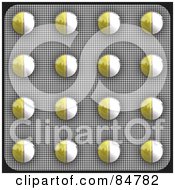 Poster, Art Print Of Blister Package Of Yellow And White Pills