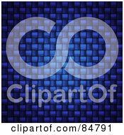 Royalty Free RF Clipart Illustration Of A Textured Carbon Fiber Background In Blue Version 3