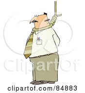 Caucasian Businessman Ready To Hang From A Noose