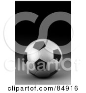 3d Rendered Black And White Soccer Ball On A Dark Background