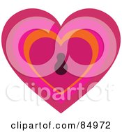 Poster, Art Print Of Heart With A Key Hole In The Center