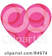 Royalty Free RF Clipart Illustration Of A Heart With Circles And Hearts