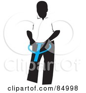 Royalty Free RF Clipart Illustration Of A Faceless Warehouse Worker Pulling A Handle