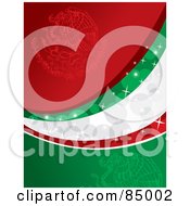 Poster, Art Print Of Red Green And White Sparkly Mexican Colored Background