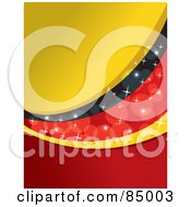 Poster, Art Print Of Red Yellow And Black Sparkly German Colored Background - Version 1