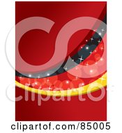 Royalty Free RF Clipart Illustration Of A Red Yellow And Black Sparkly German Colored Background Version 2 by David Rey