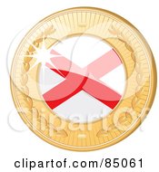 Royalty Free RF Clipart Illustration Of A 3d Golden Shiny Northern Ireland Medal