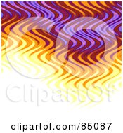 Poster, Art Print Of Purple And Orange Wavy Flames On White