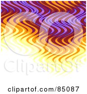 Royalty Free RF Clipart Illustration Of Purple And Orange Wavy Flames On White