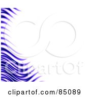 Poster, Art Print Of Left Border Of Blue Wavy Flames Over White Text Space