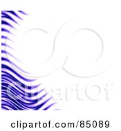 Royalty Free RF Clipart Illustration Of A Left Border Of Blue Wavy Flames Over White Text Space