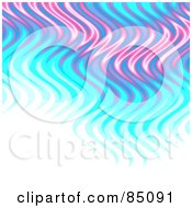 Royalty Free RF Clipart Illustration Of Pink And Blue Wavy Flames On White