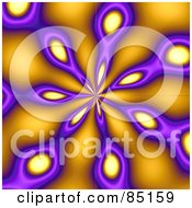 Royalty Free RF Clipart Illustration Of A Funky Purple And Orange Background by Arena Creative