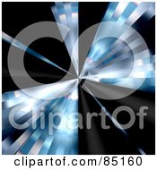 Royalty Free RF Clipart Illustration Of A Metallic Blue And Black Vortex Background